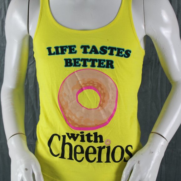 Cherrios Promo Shirt - Women's Tank Top -Size Small-Life is Better with Cheerios - Picture 2 of 8